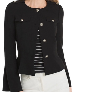 Sz 00 petite NEW with tag White House Black Market Military Style Blazer